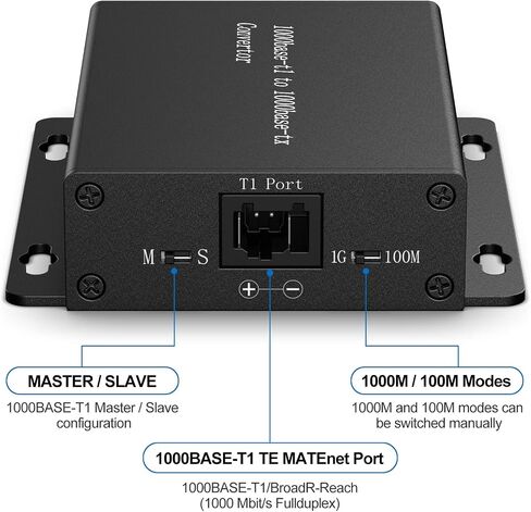 100BASE Ethernet Media Converter Device,Automotive-Grade, 2-Wire Ethernet BroadR-Reach(100BASE-T1) to Fast Ethernet (100BASE-TX) Automotive IEEE 100BASE-T1 Compliant with 100Mbit/s Transmit in Saudi Arabia