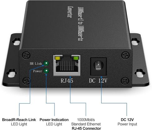 100BASE Ethernet Media Converter Device,Automotive-Grade, 2-Wire Ethernet BroadR-Reach(100BASE-T1) to Fast Ethernet (100BASE-TX) Automotive IEEE 100BASE-T1 Compliant with 100Mbit/s Transmit in Saudi Arabia