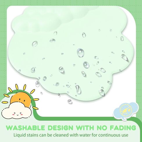 3 in 1 Ergonomic Rainbow Cloud Wrist Rest and Mouse Pad Set with Coaster for Mechanical Gaming Keyboard, Keyboard Palm Rest Pad & Gel Mouse Pad, Easy Typing & Pain Relief for Home Office in Kuwait