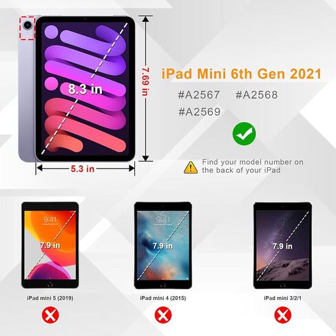 حافظة Fintie Folio لجهاز iPad Mini 6 2021، غطاء حامل ذكي متعدد الزوايا مع حامل قلم وجيب، خاصية النوم/الاستيقاظ التلقائي لجهاز iPad Mini الجيل السادس 8.3 بوصة، Blossom in Saudi Arabia