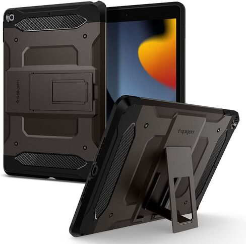 Spigen Tough Armor TECH مُصممة لحافظة iPad 10.2، وحافظة iPad من الجيل التاسع (2021) / حافظة iPad من الجيل الثامن (2020) / حافظة iPad من الجيل السابع (2019) - جونميتال in Kuwait