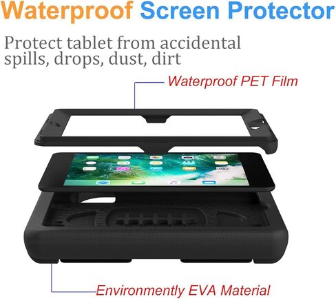 BMOUO Case for iPad Mini 1 2 3, iPad Mini 1/2/3 Case for Kids - Built-in Screen Protector, Shockproof Lightweight Hard Cover Handle Stand Kids Case for iPad Mini 1st 2nd 3rd Generation, Blue in Saudi Arabia