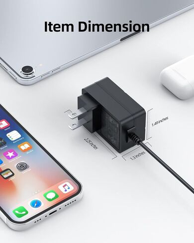 12V 2A AC Charger Fit for Chuwi UBook X/Pro X CWI535, GemiBook 13 14 Pro CWI529, AeroBook Pro CWI510, Herobook 13.3 Pro +, 15.6 Plus, LapBook Pro 12.3 13.3 14 14.1 Laptop Power Supply Adapter Cord in Saudi Arabia