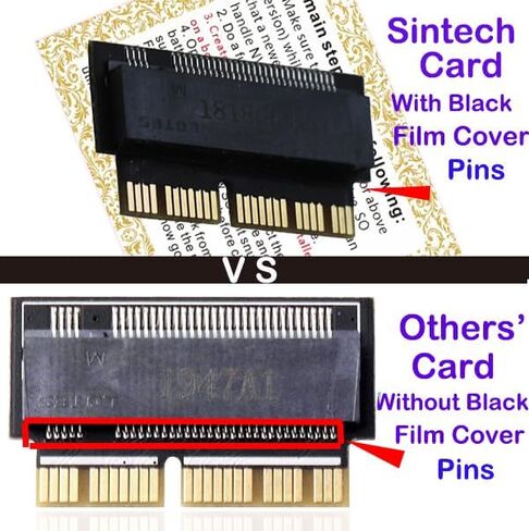 Sintech 2Pc/Pack NGFF M.2 nVME SSD Adapter Card for Upgrade MacBook Air(2013-2016 Year) and MacBook PRO(Late 2013-2015 Year) in Saudi Arabia
