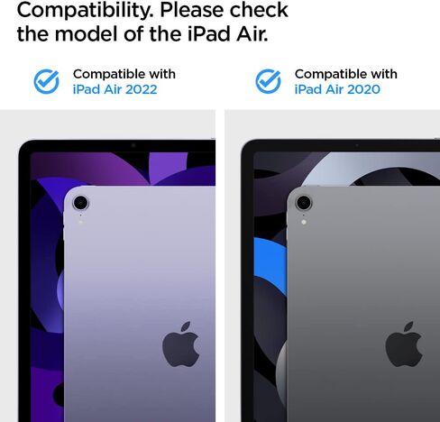 Spigen Rugged Armor Pro مصمم لجهاز iPad Air الجيل الخامس (2022) / حافظة iPad Air الجيل الرابع (2020) مقاس 10.9 بوصة مع حامل قلم رصاص - أسود in Kuwait