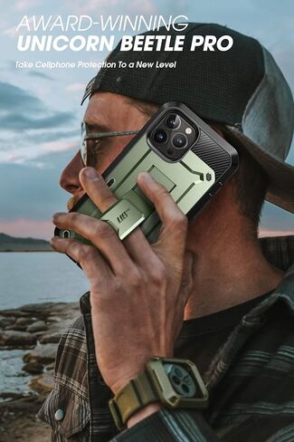 حافظة سلسلة SUPCASE Unicorn Beetle Pro لهاتف iPhone 13 Pro Max (إصدار 2021) مقاس 6.7 بوصة، واقي شاشة مدمج لكامل الجسم وحافظة متينة (أسود) in Saudi Arabia