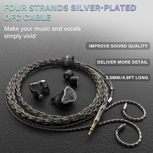 BASN Bmaster5 in Ear Monitor Headphone,1DD+4BA 5 Driver Musician IEM Earbud in Saudi Arabia