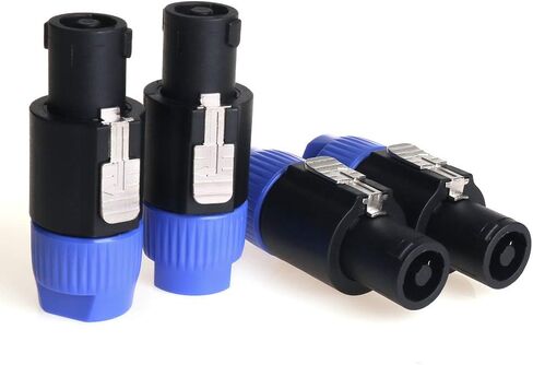 NANYI NL4FC محول موصل كابل NL4MMX، مكبر صوت 4Pin/Amp مكبر صوت أنثى إلى أنثى موصل كابل موصل مستقيم - 4 عبوات in Kuwait