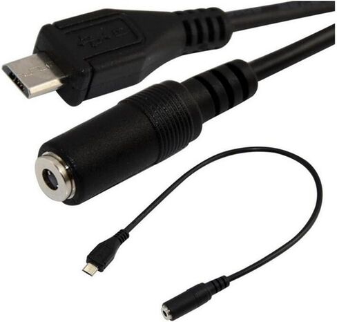 ELEFA E1003 3.5 ملم أنثى 3 أقطاب Aux Audio Jack إلى Micro USB B 5 Pin Male كابل محول 1FT in Saudi Arabia