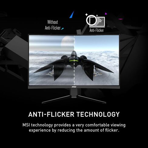 MSI شاشة العاب G273CQ، 27 انش، 2560 × 1440 (QHD)، VA 170Hz، فري سينك بريميوم، HDR، HDMI، منفذ عرض، امالة، اسود in Kuwait