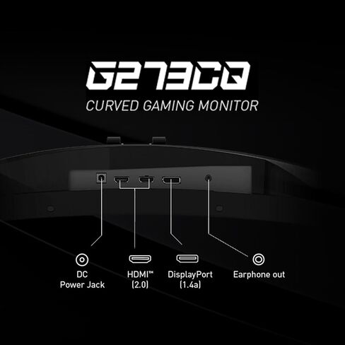 MSI شاشة العاب G273CQ، 27 انش، 2560 × 1440 (QHD)، VA 170Hz، فري سينك بريميوم، HDR، HDMI، منفذ عرض، امالة، اسود in Kuwait