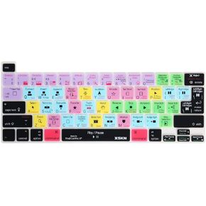 XSKN Final Cut Pro Shortcuts FCP Hotkeys Keyboard Cover Skin for 2021 2020 Release M1 MacBook Air 13 inch with Touch ID Keyboard Accessories MacBook Air with Touch ID A2337 M1 A2179 US Layout