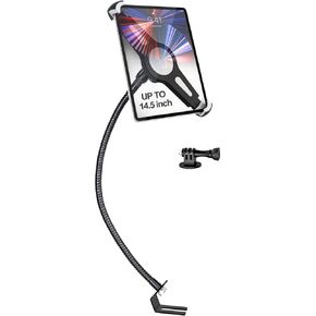 حامل كمبيوتر لوحي كبير لمقعد السيارة للشاحنة، حامل لوحي بمسمار على أرضية السيارة شديد التحمل من Aozcu مع ذراع معقوفة قوي، حامل على أرضية السيارة لجهاز iPad Pro 12.9 11 Air، Galaxy Tab، السطح، جهاز لوحي مقاس 9.7-14.5 بوصة in Kuwait