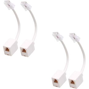 Uvital RJ45 إلى RJ11 محول موصل كابل M/F، هاتف RJ11 6P4C أنثى إلى إيثرنت RJ45 8P8C سلك محول ذكر (عبوتان) in Kuwait