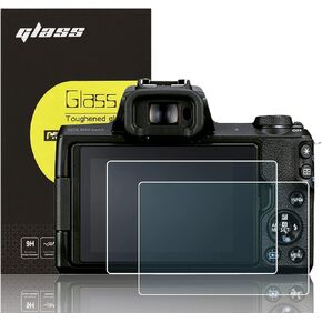 【2-Pack】Glass Screen Protector Film for Canon EOS RP M50 / M50 II / M100 / M6 Mark II / M6 Cameras, 0.3mm Ultra-Thin Tempered Glass, 9H Hardness, 2.5D Round Edges, Anti-Scrach Anti-Fingerprint Anti-Dust in Kuwait