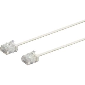 Monoprice Cat6 Ethernet Patch Cable - Snagless, 550MHz, UTP, 32AWG, 3 Feet, White - Micro SlimRun Series in Kuwait