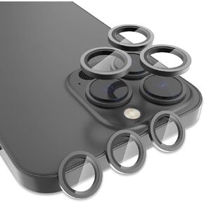 [مجموعتان] غطاء معدني كامل + واقي عدسة الكاميرا الدائرية من الزجاج المقوى لهاتف iPhone 13 Pro/13 Pro Max، جراب غطاء شاشة لعدسة الكاميرا عالية الدقة، طبقة حماية لشاشة الكاميرا مقاومة للخدش بقوة 9H (جرافيت - مجموعتان) in Kuwait