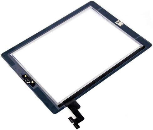 قطعة غيار للشاشة T Phael White لجهاز iPad 2 A1395 A1396 A1397، iPad2 مجموعة زجاجية أمامية تعمل باللمس - تتضمن زر الصفحة الرئيسية + حامل كاميرا + لاصق مثبت مسبقًا + مجموعة أدوات in Kuwait