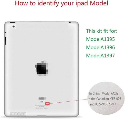 قطعة غيار للشاشة T Phael White لجهاز iPad 2 A1395 A1396 A1397، iPad2 مجموعة زجاجية أمامية تعمل باللمس - تتضمن زر الصفحة الرئيسية + حامل كاميرا + لاصق مثبت مسبقًا + مجموعة أدوات in Kuwait