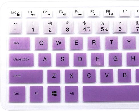 Silicone Keyboard Cover Skin Compatible with 13.3" Dell Inspiron 13 5000 7000 Series 5368 i5378 7370 7373 7368 7378 & 15.6" Dell Inspiron 15 5568 5578 7568 7570 7573 (NO Numeric Keypad) (Rainbow) in Kuwait