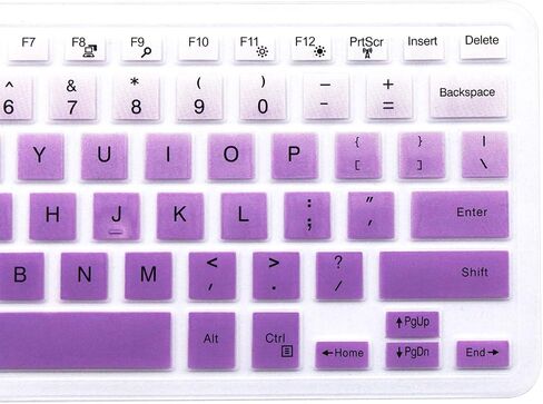 Silicone Keyboard Cover Skin Compatible with 13.3" Dell Inspiron 13 5000 7000 Series 5368 i5378 7370 7373 7368 7378 & 15.6" Dell Inspiron 15 5568 5578 7568 7570 7573 (NO Numeric Keypad) (Rainbow) in Kuwait