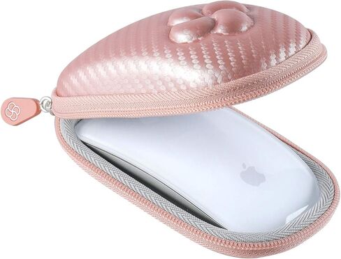 Hard Case Compatible for Apple Magic Mouse (1 2 & 3 Gen) Including Carabiner (Rose Gold) in Kuwait