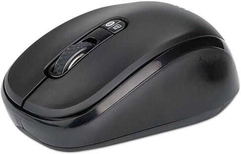 Manhattan Ergonomic Wireless & Bluetooth Mouse - with 800/1200 / 1600 dpi, 3 Buttons with Scroll Wheel, Auto Power Management - for Mac, Laptops, Computers – 3 Yr Mfg Warranty- Black & White, 179645 in Kuwait