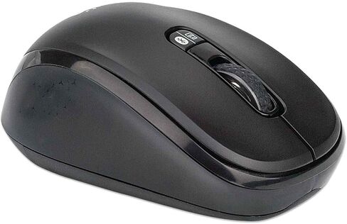 Manhattan Ergonomic Wireless & Bluetooth Mouse - with 800/1200 / 1600 dpi, 3 Buttons with Scroll Wheel, Auto Power Management - for Mac, Laptops, Computers – 3 Yr Mfg Warranty- Black & White, 179645 in Kuwait