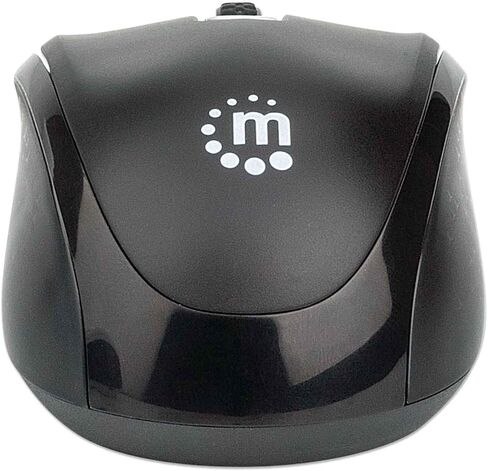 Manhattan Ergonomic Wireless & Bluetooth Mouse - with 800/1200 / 1600 dpi, 3 Buttons with Scroll Wheel, Auto Power Management - for Mac, Laptops, Computers – 3 Yr Mfg Warranty- Black & White, 179645 in Kuwait