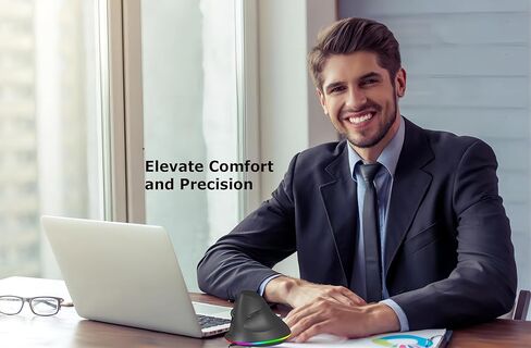 ماوس مريح سلكي عمودي مريح كبير وصامت ومستقيم ونفق رسغي مريح، فأرة بصرية سلكية هادئة للأيدي الكبيرة لأجهزة الكمبيوتر المحمول وأجهزة الكمبيوتر المحمولة وأجهزة الكمبيوتر المكتبية وآلام المعصم والتهاب المفاصل، 7200 نقطة في البوصة in Kuwait