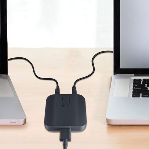 Dilwe USB2.0 Printer Switcher, 2-Port Switch Selector 2 Computers Sharing, USB Peripheral Switcher Box 2 in 1 Out Splitter for Computer with USB Data Cable in Saudi Arabia