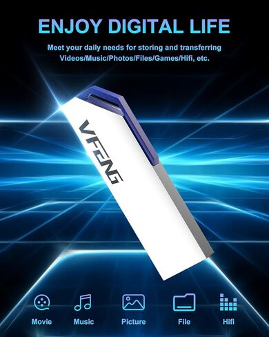 محركات أقراص فلاش USB سعة 64 جيجابايت، 5 حزم، محركات أقراص VFENG USB الإبهام USB 2.0، عصا ذاكرة القفز، محرك أقراص USB مع سلسلة مفاتيح، محرك أقراص فلاش USB للتخزين للكمبيوتر المحمول، فضي in Kuwait