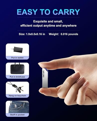 محركات أقراص فلاش USB سعة 64 جيجابايت، 5 حزم، محركات أقراص VFENG USB الإبهام USB 2.0، عصا ذاكرة القفز، محرك أقراص USB مع سلسلة مفاتيح، محرك أقراص فلاش USB للتخزين للكمبيوتر المحمول، فضي in Kuwait