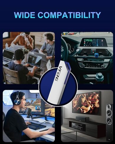 محركات أقراص فلاش USB سعة 64 جيجابايت، 5 حزم، محركات أقراص VFENG USB الإبهام USB 2.0، عصا ذاكرة القفز، محرك أقراص USB مع سلسلة مفاتيح، محرك أقراص فلاش USB للتخزين للكمبيوتر المحمول، فضي in Kuwait