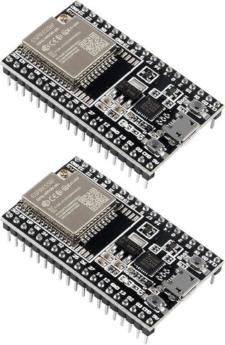 مجموعتان من اللوحة الأساسية ESP32-DevKitC لوحة تطوير ESP32 ESP32-WROOM-32DWiFi+Bluetooth المتوافقة مع IoT NodeMCU-32 مع 38Pins ESP32 Type-C USB ولوحة توسيع Micro USB in Saudi Arabia