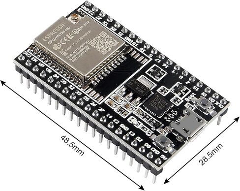 مجموعتان من اللوحة الأساسية ESP32-DevKitC لوحة تطوير ESP32 ESP32-WROOM-32DWiFi+Bluetooth المتوافقة مع IoT NodeMCU-32 مع 38Pins ESP32 Type-C USB ولوحة توسيع Micro USB in Saudi Arabia