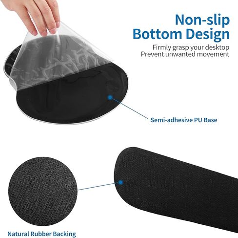 مسند معصم للوحة المفاتيح ووسادة ماوس من RICHEN مع مجموعة دعم المعصم للكمبيوتر/الكمبيوتر المحمول/Mac، والألعاب والمكتب، متينة ومريحة وخفيفة الوزن لسهولة الكتابة وتخفيف الألم (شبكة ملونة) in Kuwait