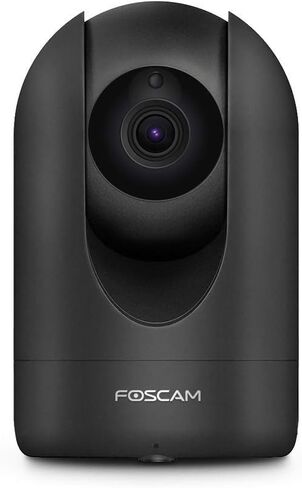 كاميرا مراقبة للمنزل Foscam R4S 4MP WiFi IP Camera، جهاز مراقبة الطفل اللاسلكي مع AI Human Detection Sound Detection 33ft Night Vision 2 Way Audio Camera متوافق مع Alexa Black (متجدد) in Saudi Arabia
