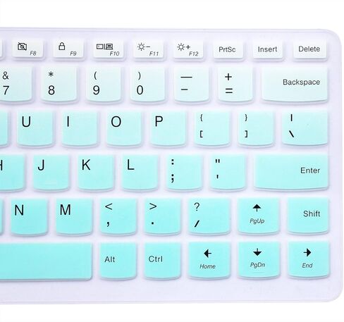 غطاء لوحة مفاتيح من السيليكون لجهاز Lenovo Yoga 710 14 بوصة، Yoga 710 15.6 بوصة 15 بوصة، Flex 4 14 بوصة، ideapad 110 14 بوصة، ideapad 310s 14 بوصة، ideapad 510s 14 بوصة (أخضر نعناعي متدرج) in Kuwait