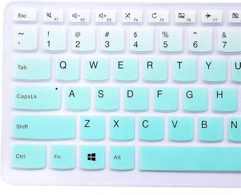 غطاء لوحة مفاتيح من السيليكون لجهاز Lenovo Yoga 710 14 بوصة، Yoga 710 15.6 بوصة 15 بوصة، Flex 4 14 بوصة، ideapad 110 14 بوصة، ideapad 310s 14 بوصة، ideapad 510s 14 بوصة (أخضر نعناعي متدرج) in Kuwait