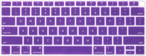 Keyboard Cover Protective Skin Compatible for US Version Newest MacBook Air 13 13.3 inch with Retina Display 2018 Release Model A1932 (Black) in Kuwait