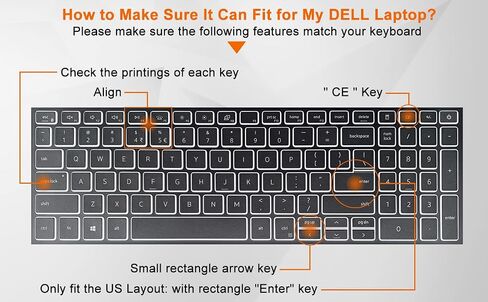 غطاء لوحة المفاتيح لـ Dell Gaming G15 5510 5515 5520 5521 5525، Dell Inspiron 3501 3505 5501 5502 5505 5508 5584 5590 5593 5598 7000 7590 7591 7501 7506 7706 7790، ديل فوسترو 15 3501 5501 5590 7590 in Saudi Arabia