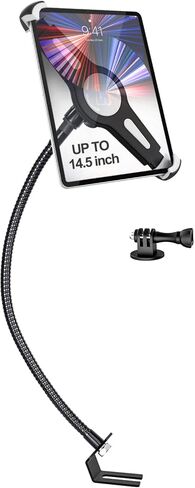 حامل كمبيوتر لوحي كبير لمقعد السيارة للشاحنة، حامل لوحي بمسمار على أرضية السيارة شديد التحمل من Aozcu مع ذراع معقوفة قوي، حامل على أرضية السيارة لجهاز iPad Pro 12.9 11 Air، Galaxy Tab، السطح، جهاز لوحي مقاس 9.7-14.5 بوصة in Kuwait