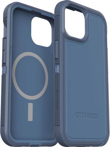 حافظة OtterBox iPhone 15 وiPhone 14 وiPhone 13 Defender Series XT الشفافة - الجانب الداكن (أسود/شفاف)، بدون شاشة، متين، يتم تثبيته على MagSafe، مرفق حبل قصير in Kuwait