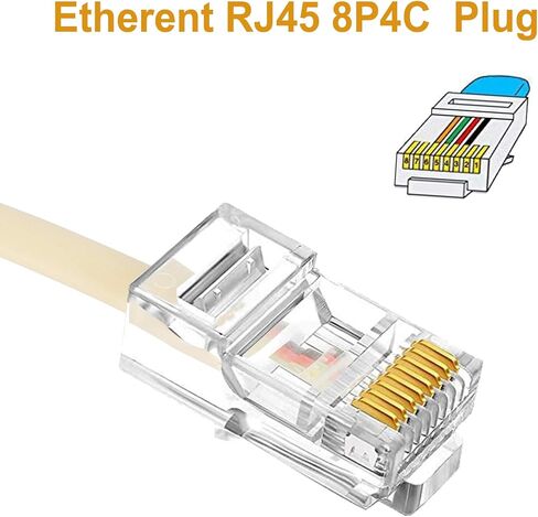 Uvital RJ45 إلى RJ11 محول موصل كابل M/F، هاتف RJ11 6P4C أنثى إلى إيثرنت RJ45 8P8C سلك محول ذكر (عبوتان) in Saudi Arabia