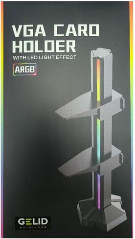 جيليد سوليوشنز حامل بطاقات LED VGA من ستابيلو - يدعم مزامنة وحدة معالجة الرسومات الجرافيكية - متوافق مع جميع انواع وحدة معالجة الرسومات الجرافيكية - 60 (طول) × 95 (عرض) × 235 (ارتفاع) - اسود in Kuwait