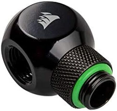 Corsair Hydro X Series 90° Rotary Adapter Twin Pack, Black, Model Number: CX-9055009-WW in Saudi Arabia