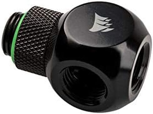 Corsair Hydro X Series 90° Rotary Adapter Twin Pack, Black, Model Number: CX-9055009-WW in Saudi Arabia