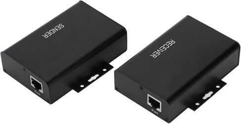 Zunate 2PCS USB HDMI KVM Extender، 1080P Ethernet Cable-Signal Extension يصل إلى 120 مترًا، جهاز استقبال Cat6 إلى HDMI، دعم ماوس لوحة المفاتيح USB (#3) in Kuwait