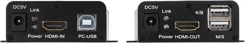 Zunate 2PCS USB HDMI KVM Extender، 1080P Ethernet Cable-Signal Extension يصل إلى 120 مترًا، جهاز استقبال Cat6 إلى HDMI، دعم ماوس لوحة المفاتيح USB (#3) in Kuwait